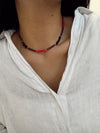 Collar Fucsia Burdeo