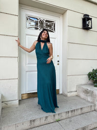 Vestido Multiforma Verde Petróleo