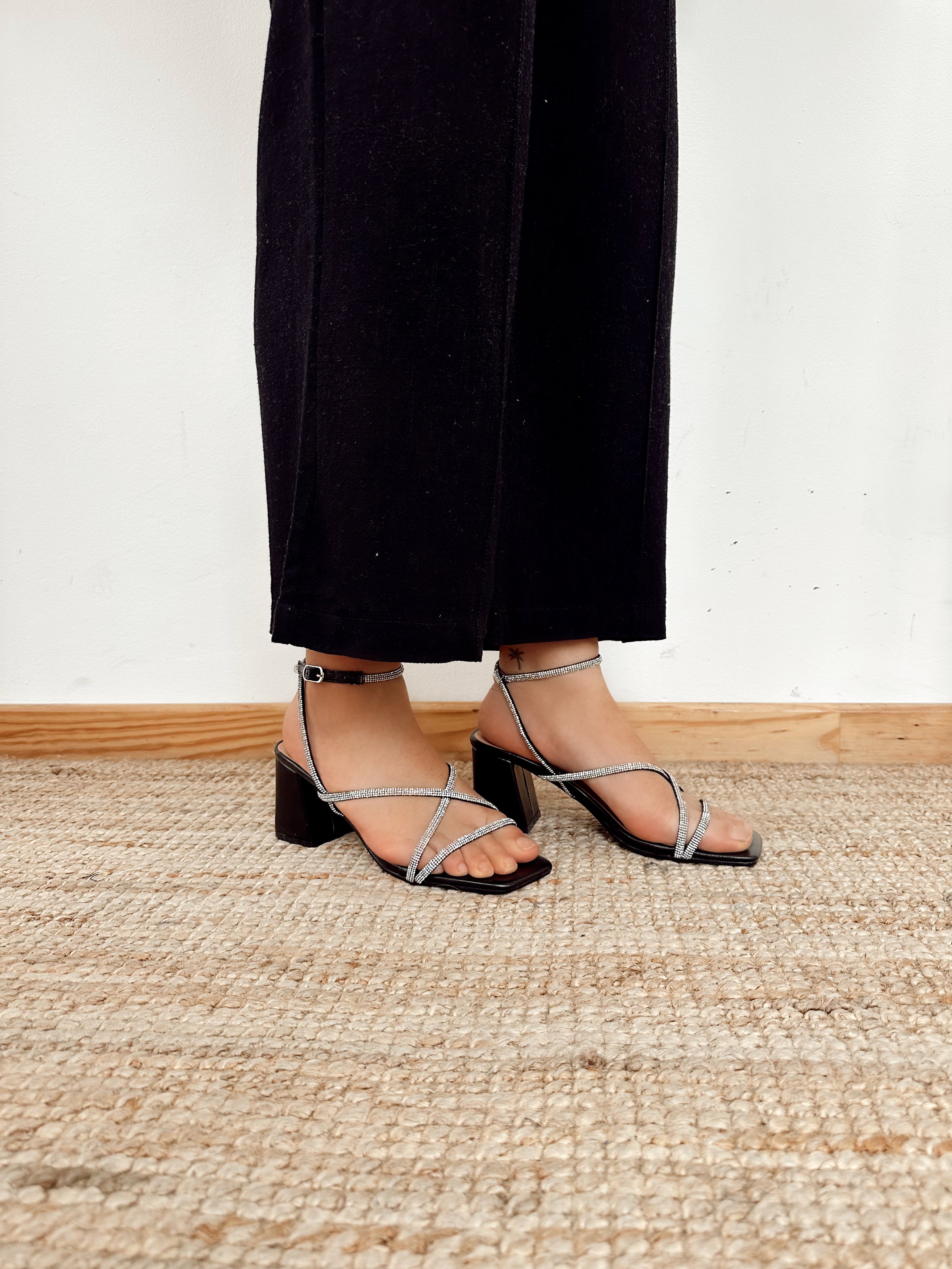 Sandalias Negras Fiesta