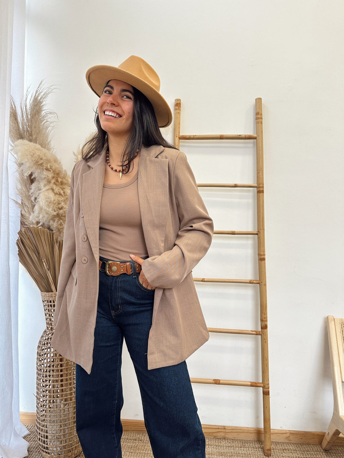 Blazer botones Roble
