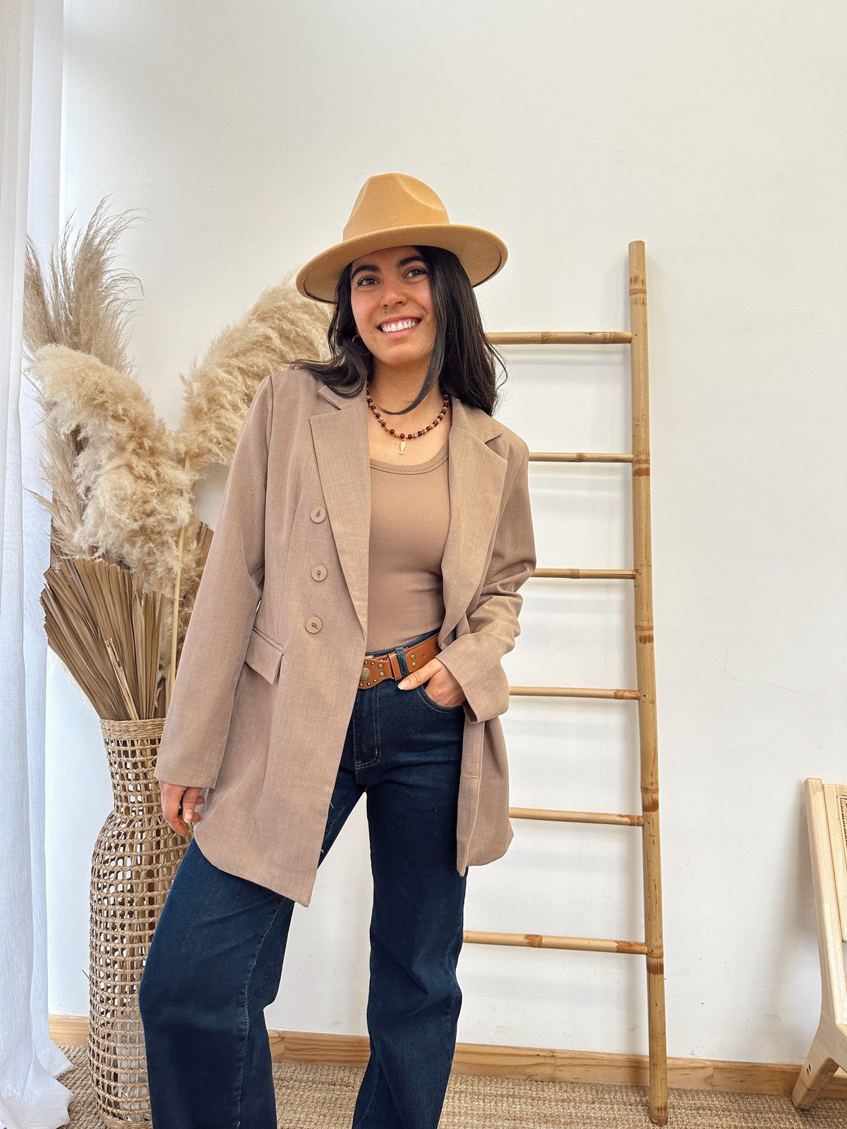 Blazer botones Roble