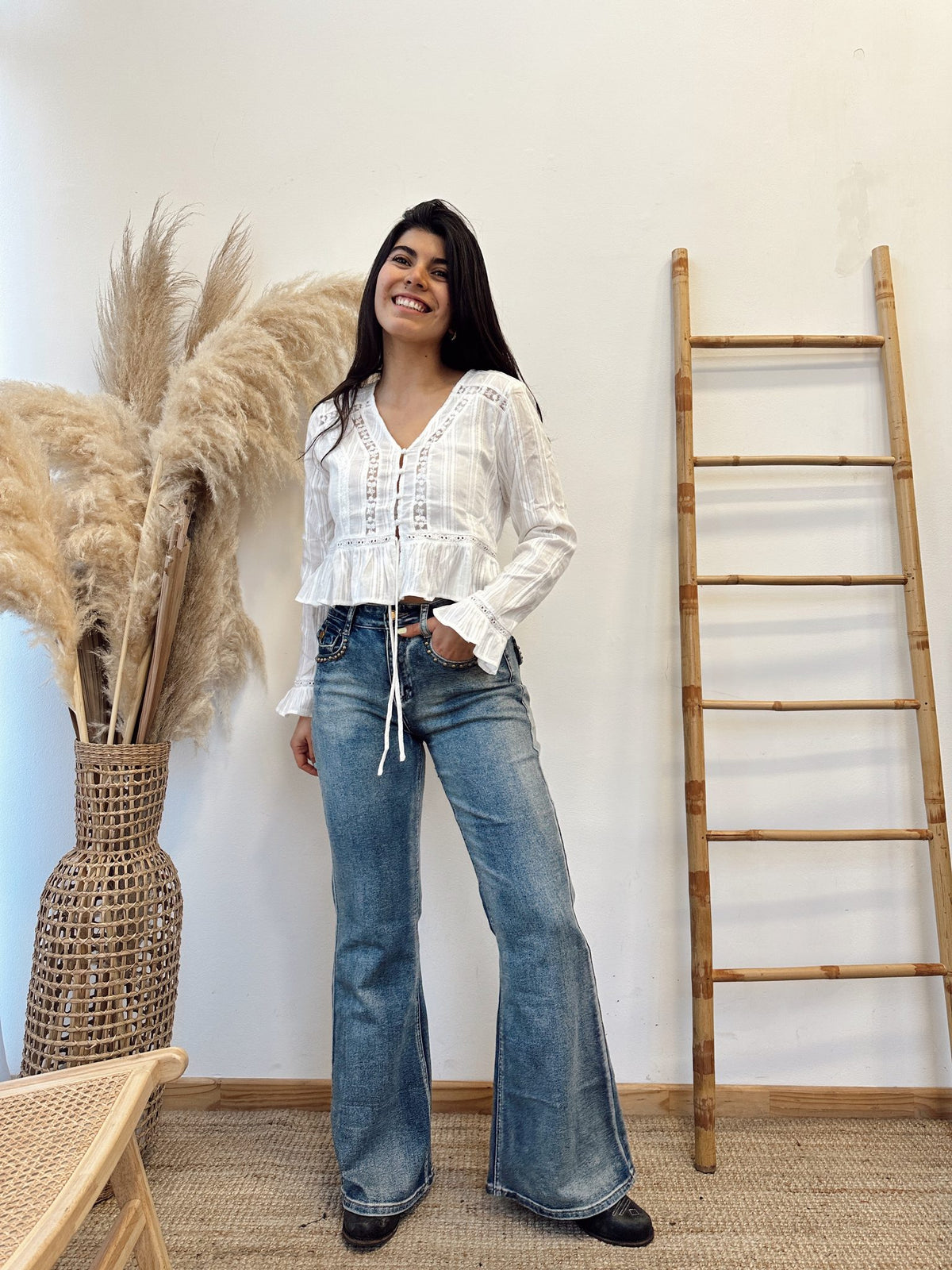 Pantalon Jeans Tachas