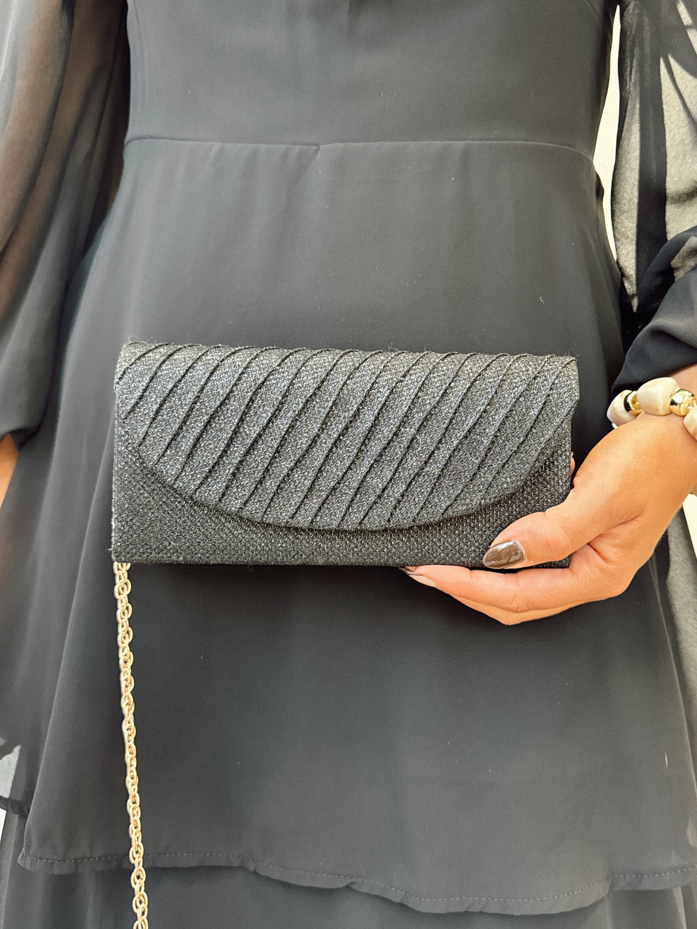 Cartera Fiesta Ondas Negra