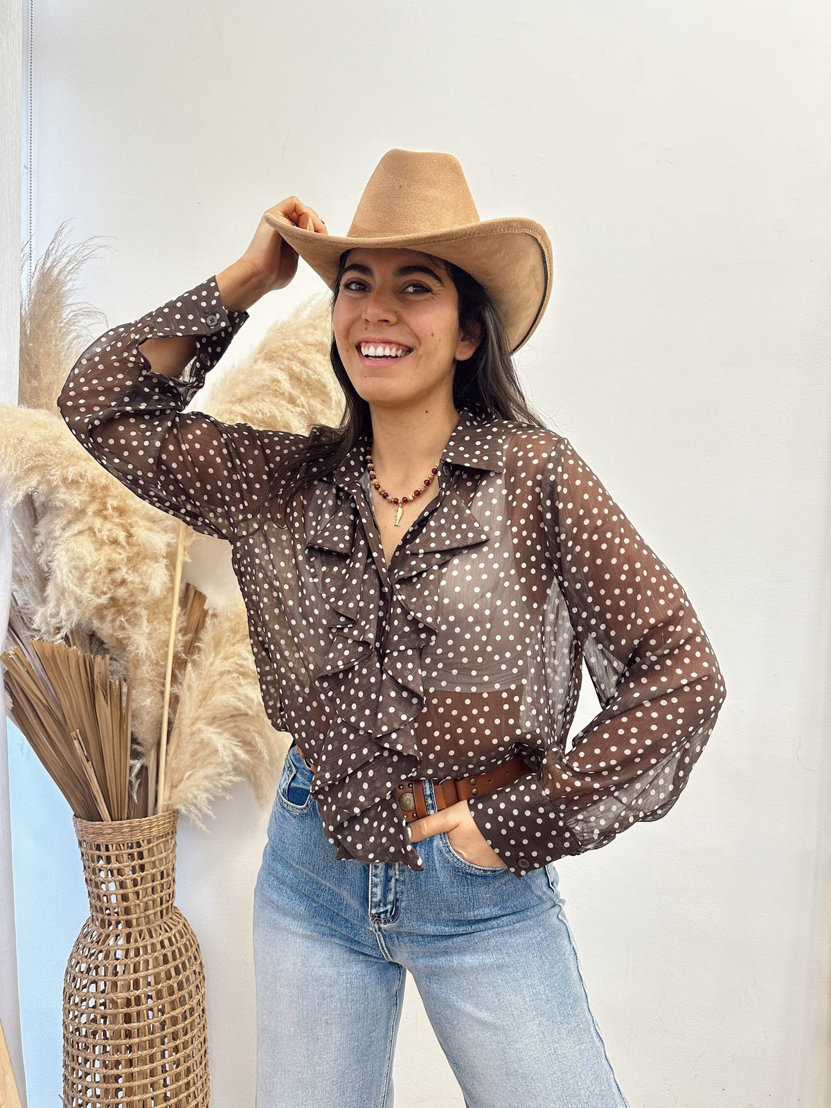 Blusa puntos Calafate