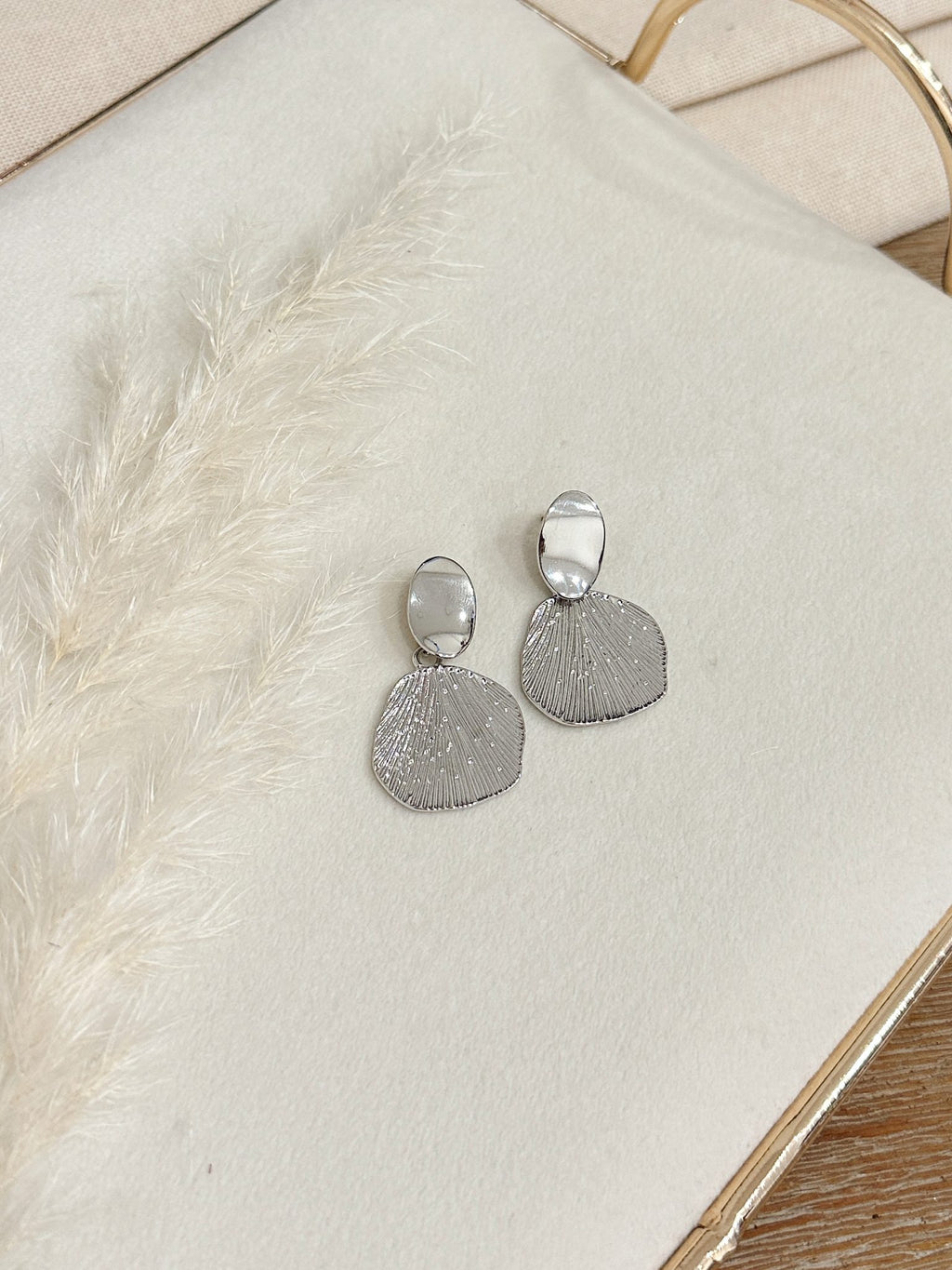 Aros Plateado Concha