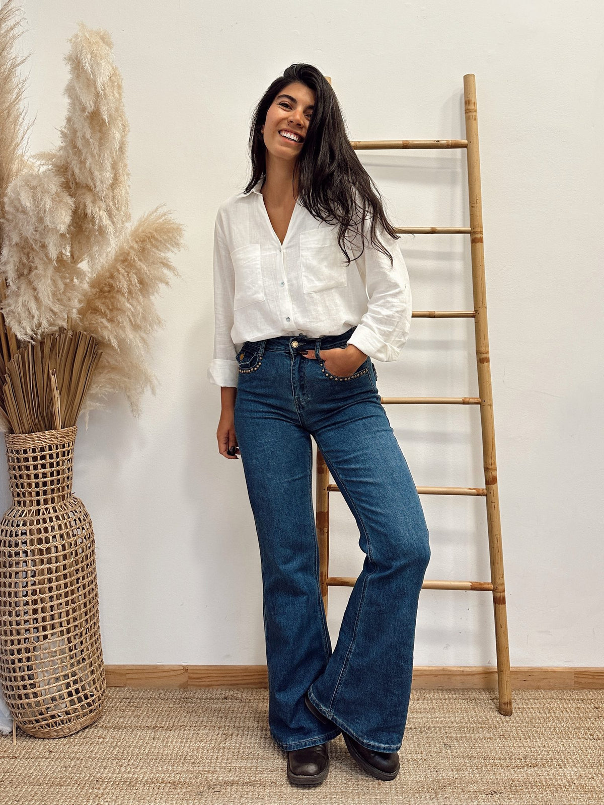 Pantalon Jeans Tachas