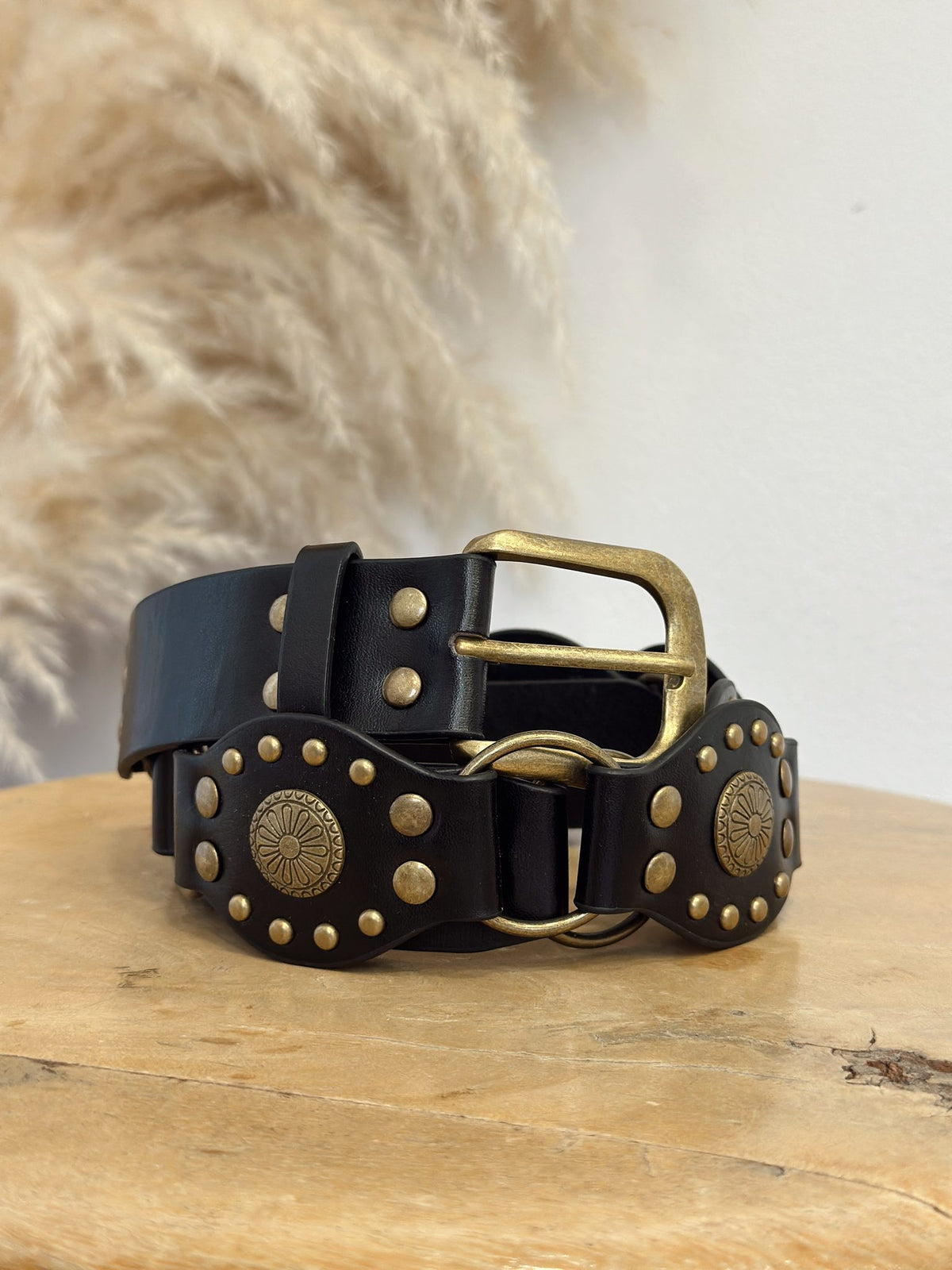 Cinturón Boho Argollas Negro