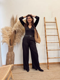 Pantalon Tela Con Bolsillos