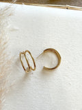 Aros dorados triple