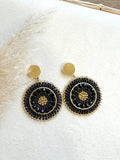 Aros Mostacilla Negro redondo