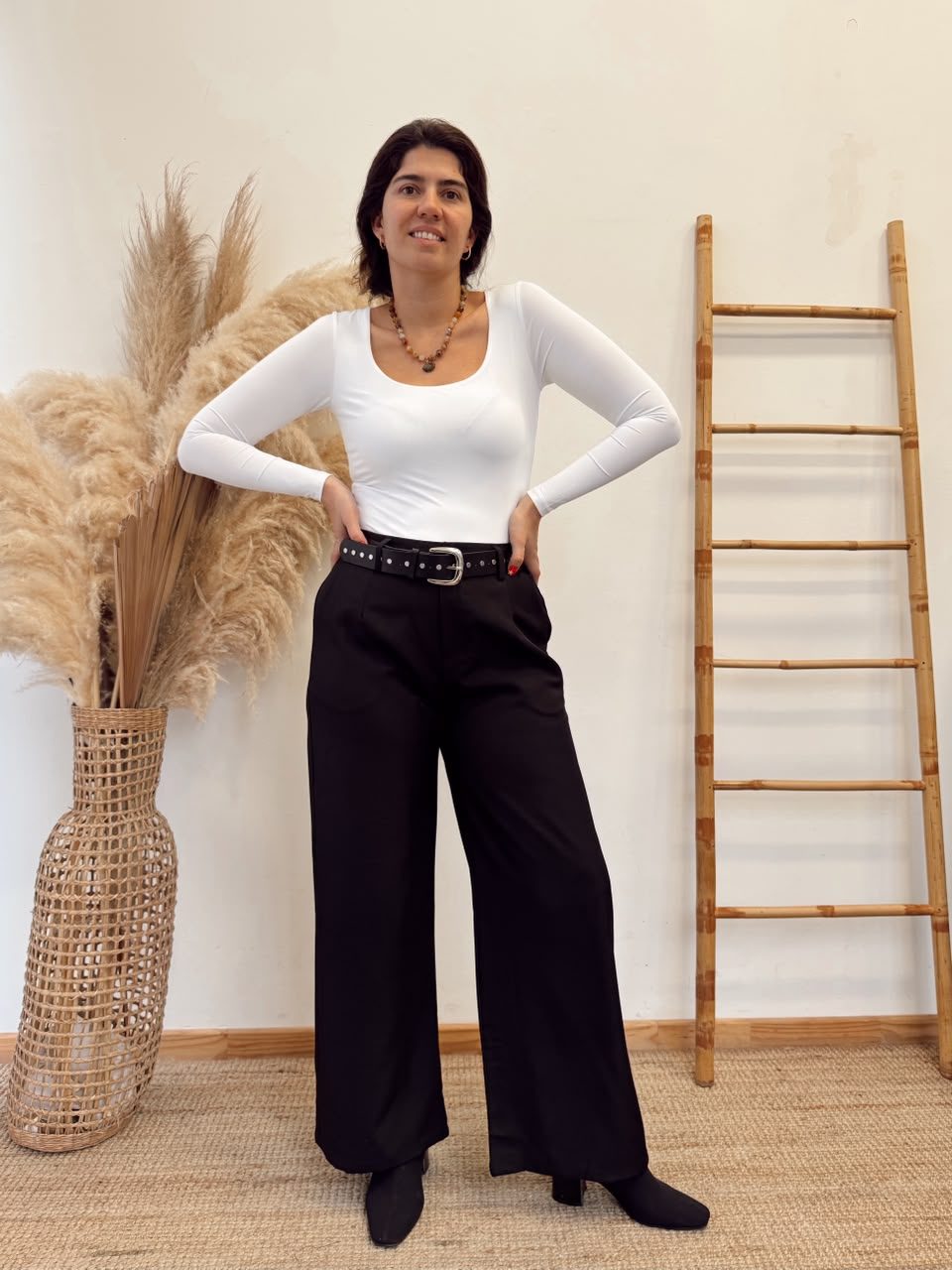 Pantalon Tela Con Pinzas