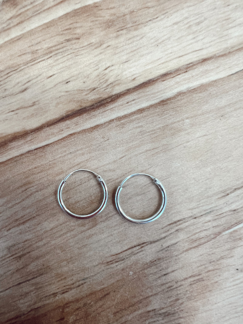 Argollas Plata 10 mm