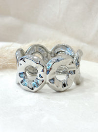 Pulsera Circulos plateada