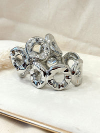Pulsera Circulos plateada