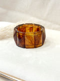 Pulsera elasticada Resina Cafe