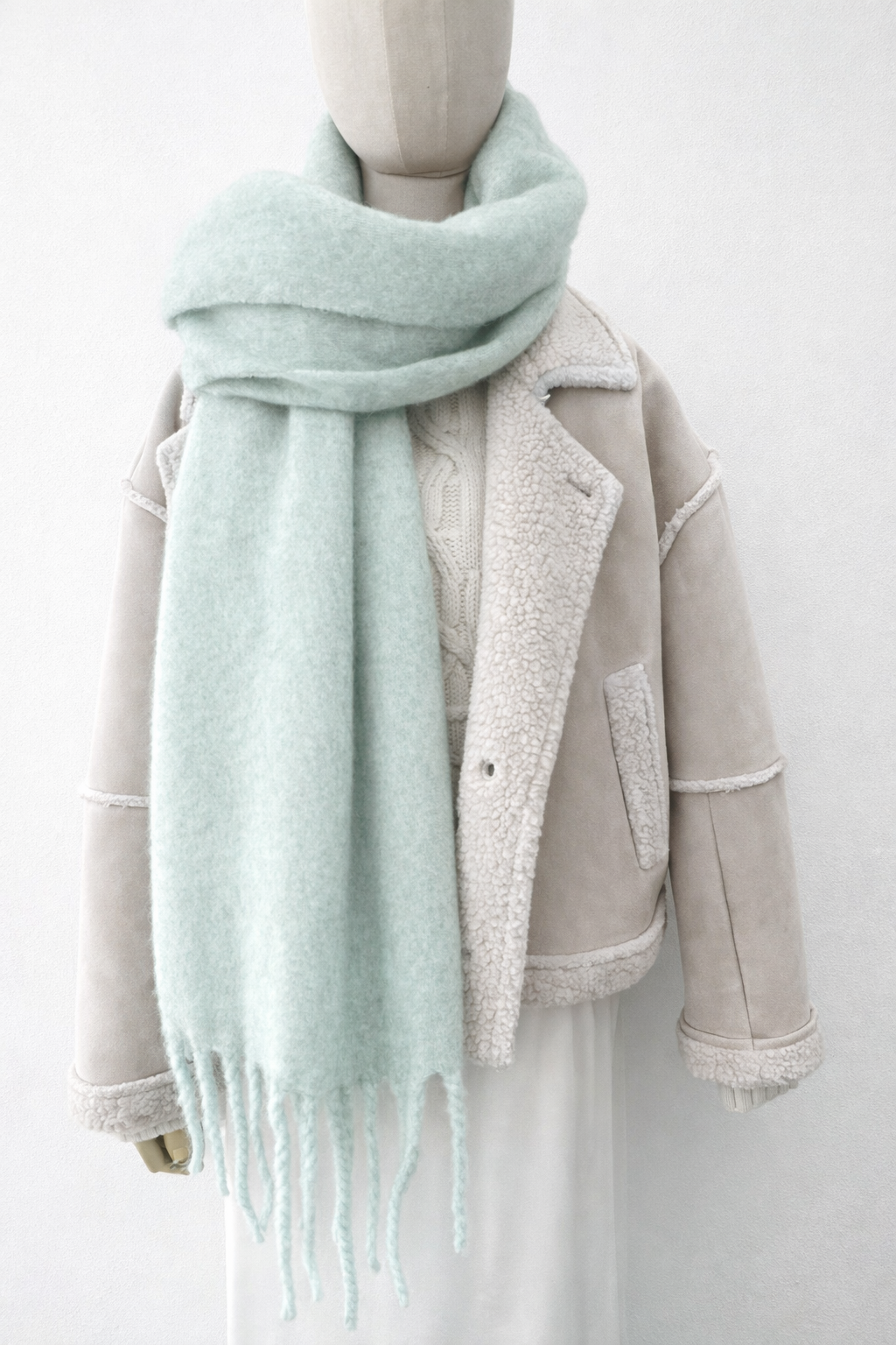 Bufanda Verde Agua Pastel*