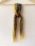 Pañueli Plisado Animal Print Amarillo