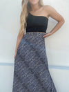 Falda Envolvente Negro / Blanco Lycra