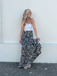 Falda Envolvente Print Negro/ Blanco