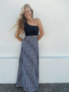 Falda Envolvente Negro / Blanco Lycra